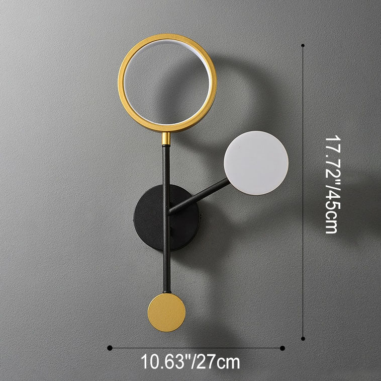 Creative Aluminum Lamp Ring Acrylic LED Wall Sconce Lamp