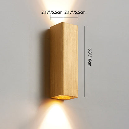Modern Minimalist Rectangular Aluminum LED Wall Sconce Lamp