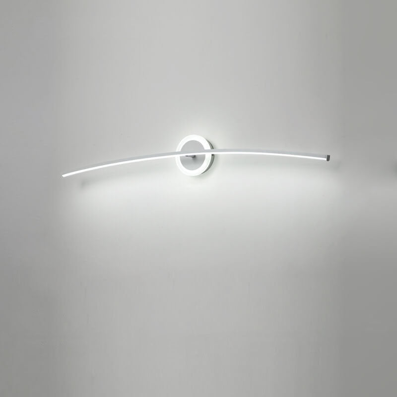 Curved Line LED Mirror Front Light Wall Sconce Lamp