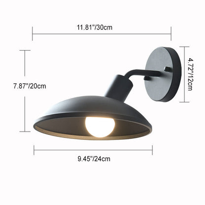 Minimalist Waterproof Round Iron 1-Light Wall Sconce Lamp