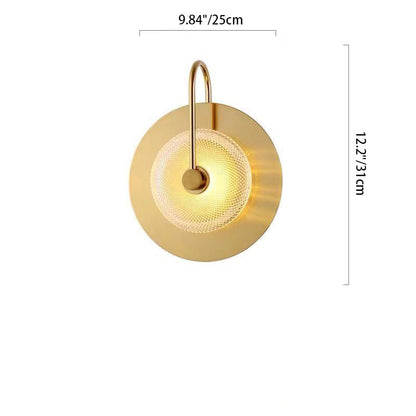 Contemporary Nordic Round Iron Glass LED Wall Sconce Lamp