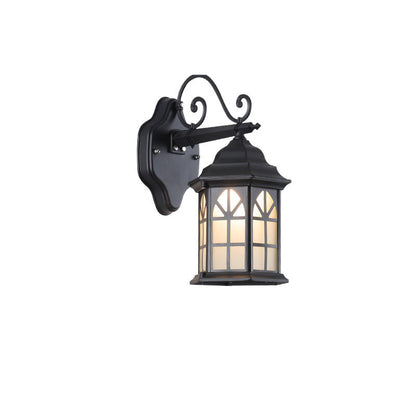 Solar Glass Cylinder House 1-Light Wall Sconce Lamp