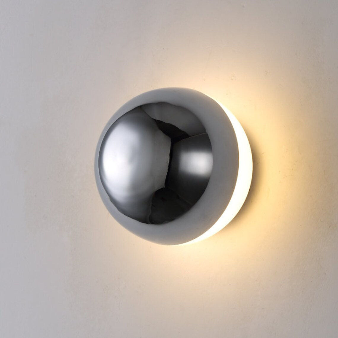 Simplicity Meteorite Semicircle Metal LED Wall Sconce Lamp