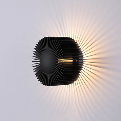 Aluminum Round Sun Flower Design LED Wall Sconce Lamp