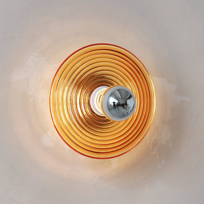 Water Transparent Glass Iron 1-Light Wall Sconce Lamp