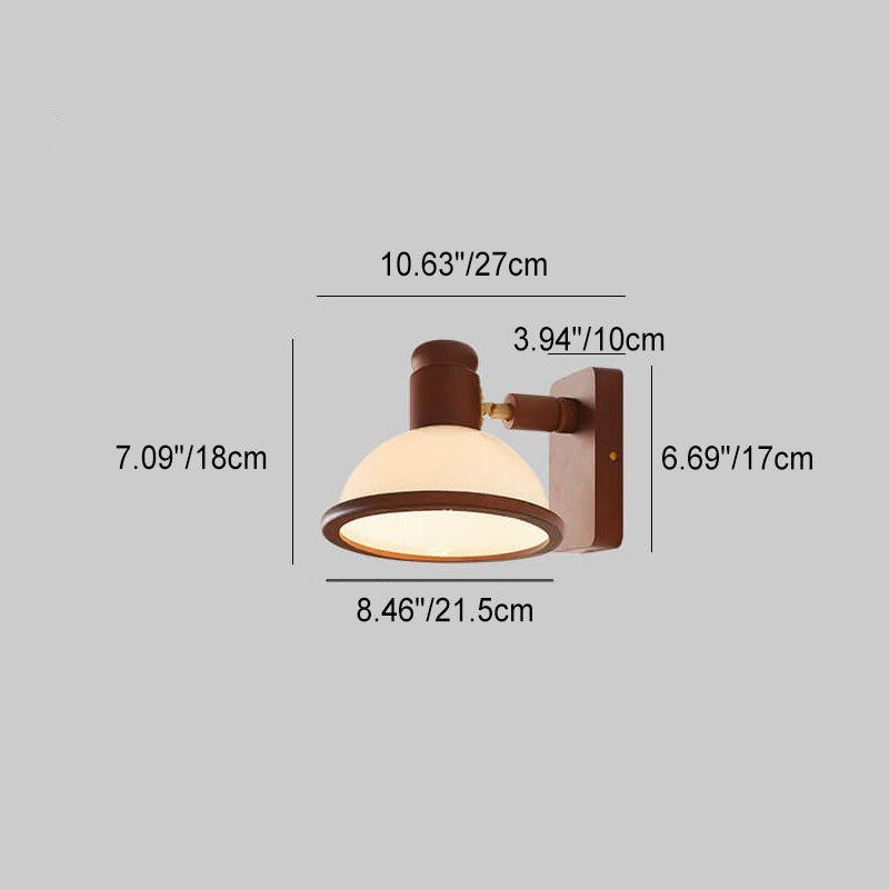Chinese Adjustable Swing Arm Dome 1-Light Wall Sconce Lamp