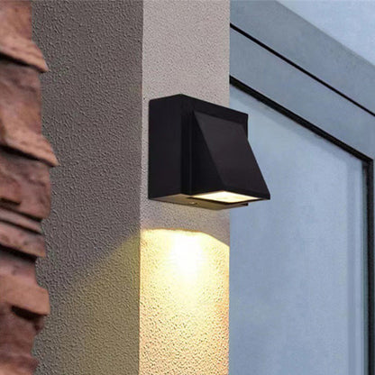 Simplicity Triangular Prism LED Outdoor Wall Sconce Lamp