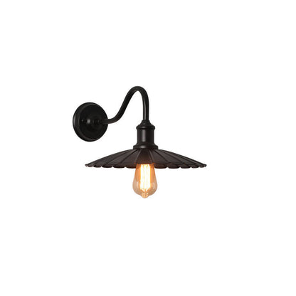 Waterproof Pleated Petal Iron 1-Light Wall Sconce Lamp