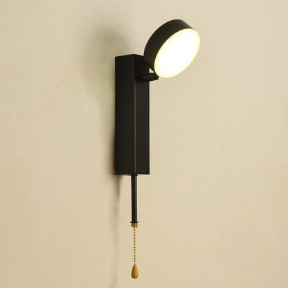 Minimalist Round Rectangular Base USB LED Wall Sconce Lamp