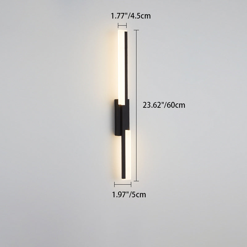 Minimalist Vertical Bar Acrylic Iron LED Wall Sconce Lamp