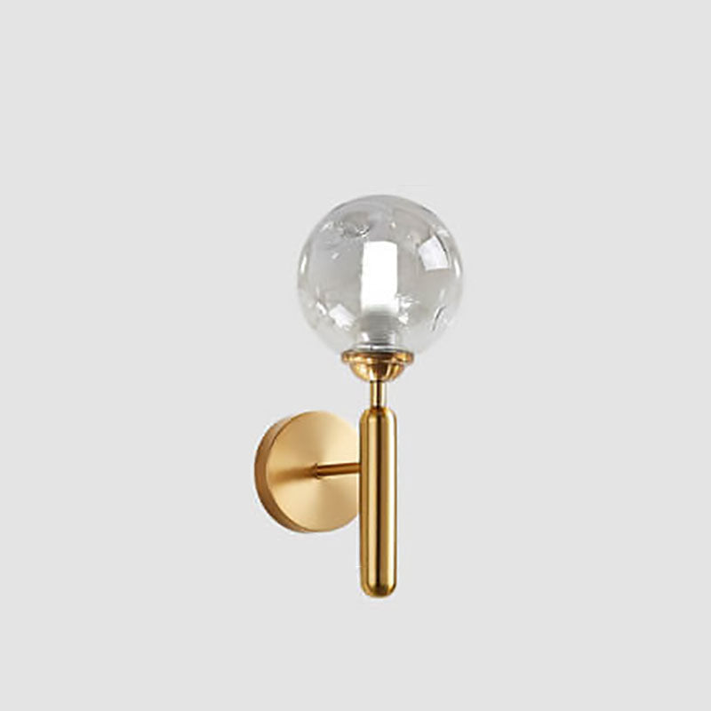 Simple Light Luxury Glass Sphere 1-Light Wall Sconce Lamp