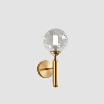 Simple Light Luxury Glass Sphere 1-Light Wall Sconce Lamp