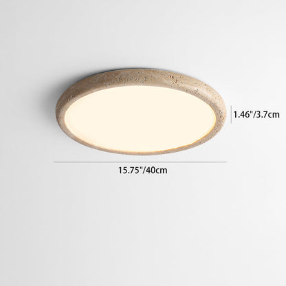 Japanese Travertine Acrylic LED Flush Mount Ceiling Light
