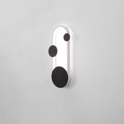 Iron Aluminum Round Elliptical LED Wall Sconce Lamp