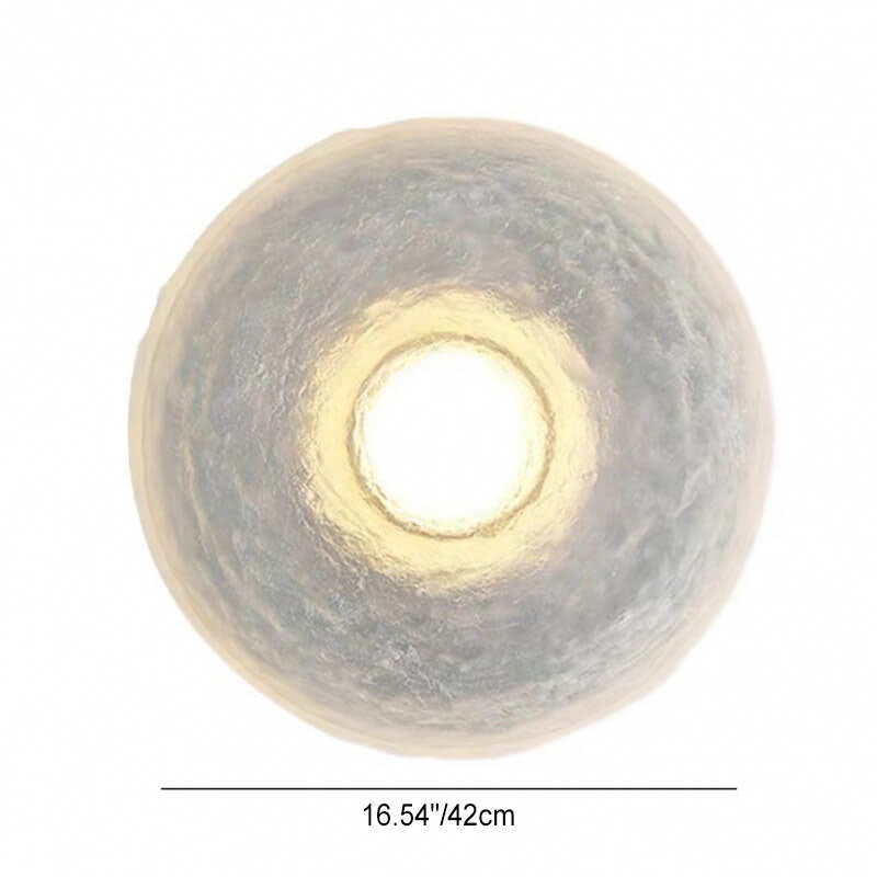 Nordic Resin Wrought Iron Round LED Wall Sconce Lamp