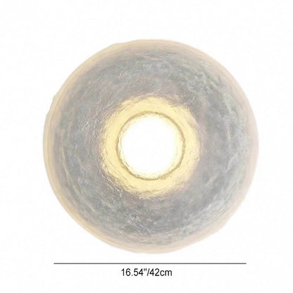 Nordic Resin Wrought Iron Round LED Wall Sconce Lamp