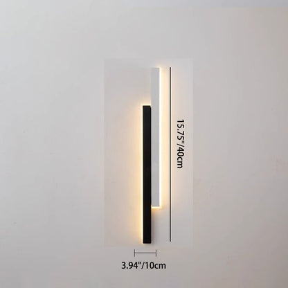 Long Rectangular Iron Acrylic LED Wall Sconce Lamp