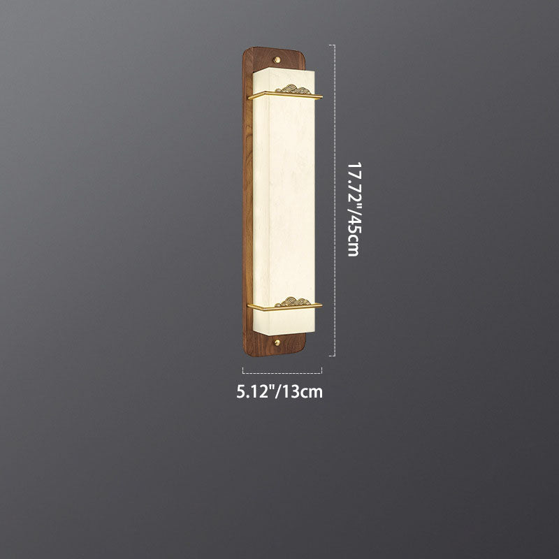 Chinese Acrylic Rectangular Cloud LED Wall Sconce Lamp