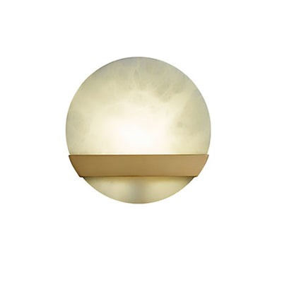 Luxury Copper Marble Round V Letter LED Wall Sconce Lamp