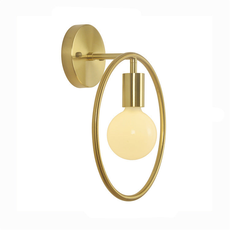 Nordic Circle Round Iron 1-Light Wall Sconce Lamp
