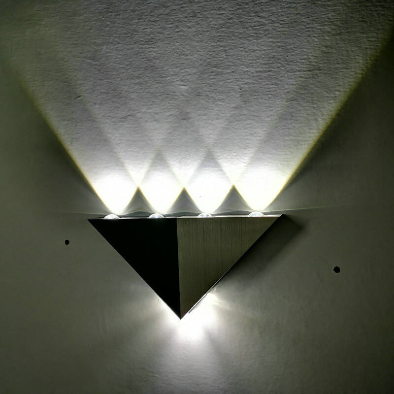 Aluminum Triangle Pyramid Design LED Wall Sconce Lamp