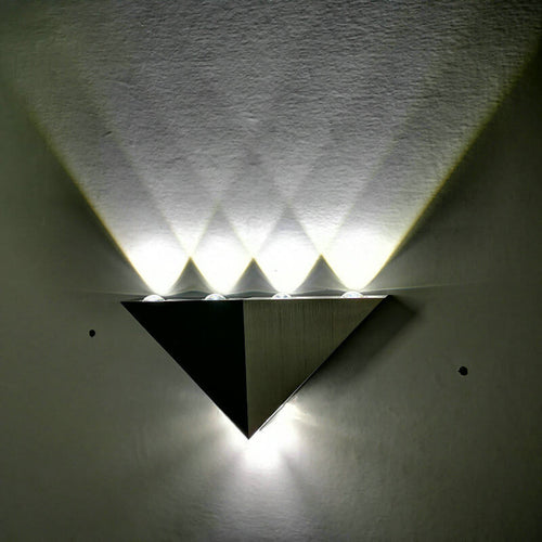 Aluminum Triangle Pyramid Design LED Wall Sconce Lamp