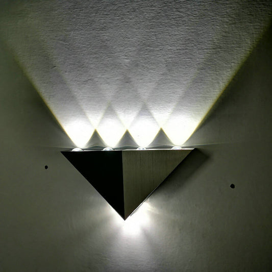 Aluminum Triangle Pyramid Design LED Wall Sconce Lamp