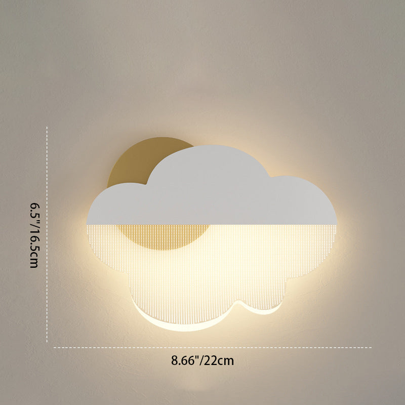 Simplicity Iron Acrylic Cloud Shade LED Wall Sconce Lamp