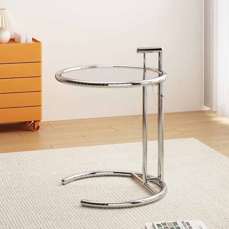Modern Glass Stainless Steel Side Table