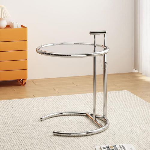 Modern Glass Stainless Steel Side Table