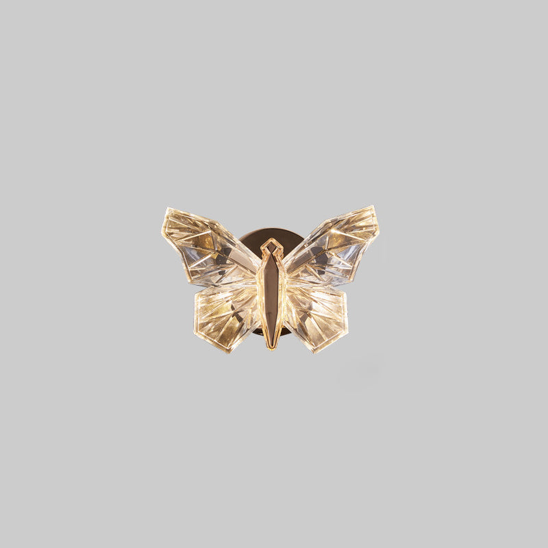 Butterfly Hardware Aluminum Acrylic LED Wall Sconce Lamp
