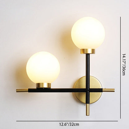 Simplicity Bean Molecular Glass 2-Light Wall Sconce Lamp