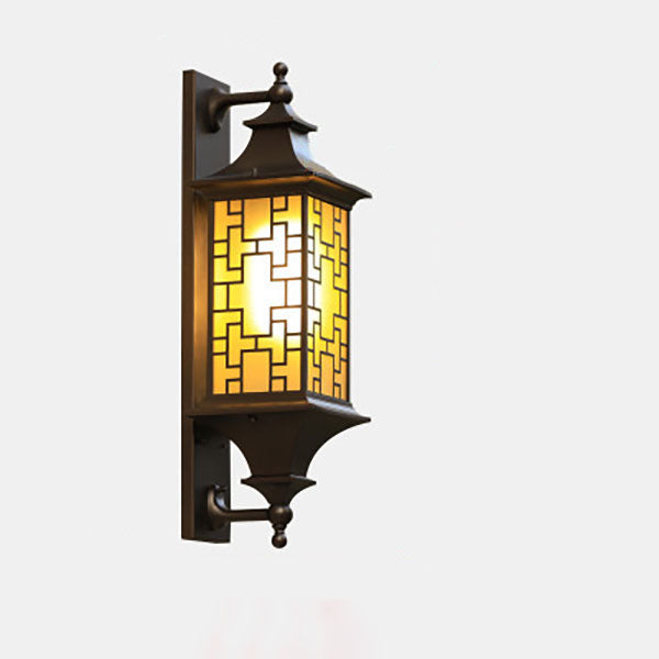 Chinese Cage Waterproof 1-Light Outdoor Wall Sconce Lamp