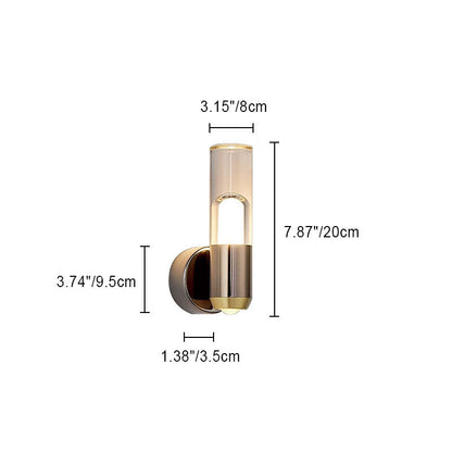 Luxury Aluminum Acrylic Column LED Wall Sconce Lamp