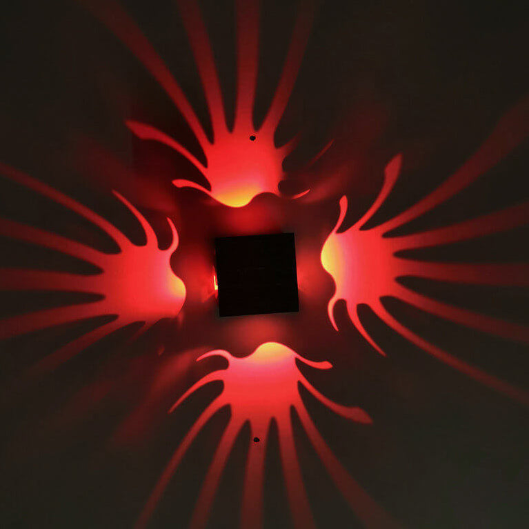 Square Phoenix Tail LED Decorative Wall Sconce Lamp