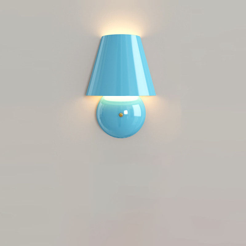 Cream Trapezoidal Round Iron Acrylic LED Wall Sconce Lamp