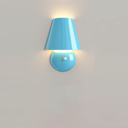 Cream Trapezoidal Round Iron Acrylic LED Wall Sconce Lamp