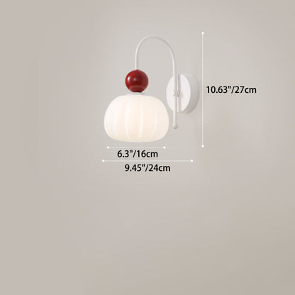 Bellflower Orb Disc Base Iron PE 1-Light Wall Sconce Lamp