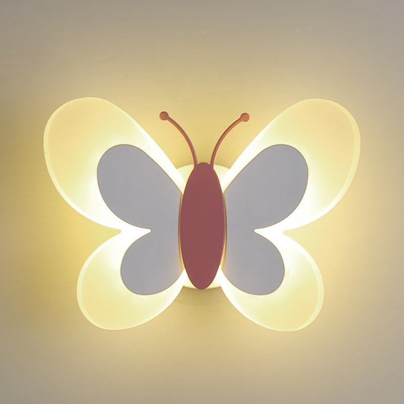 Creative Acrylic Butterfly Design Iron LED Wall Sconce Lamp