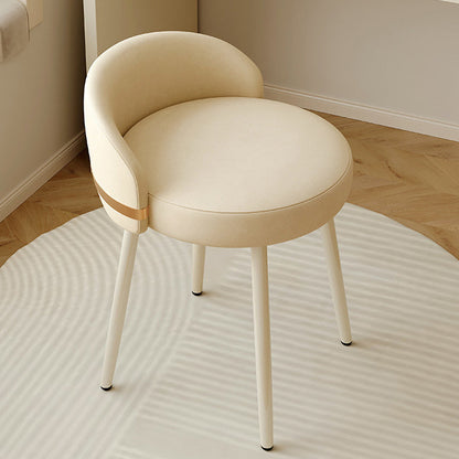 Contemporary Scandinavian Leather Vanity Stool