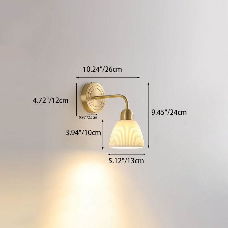 Geometrical Gold Finish Frame 1-Light Wall Sconce Lamp