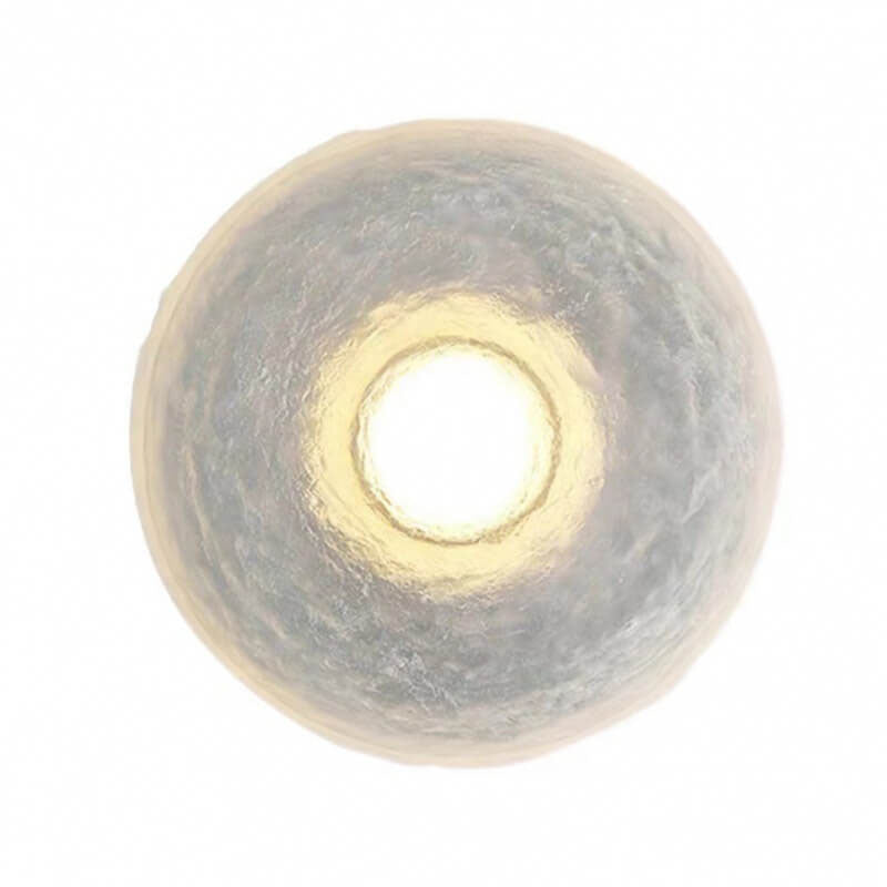 Nordic Resin Wrought Iron Round LED Wall Sconce Lamp