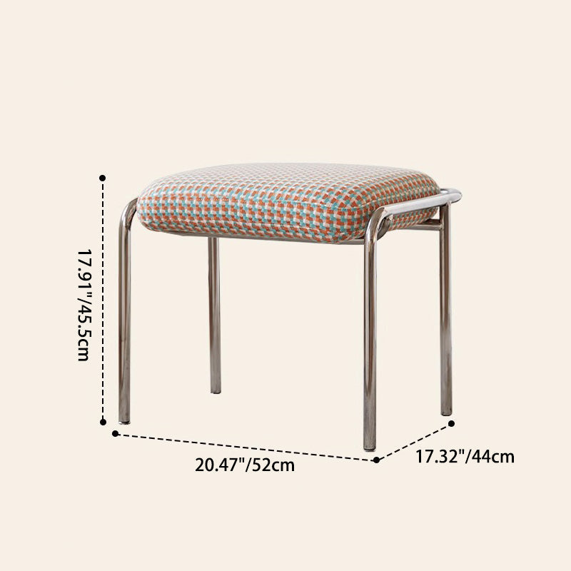 Contemporary Stainless Steel Vanity Stool