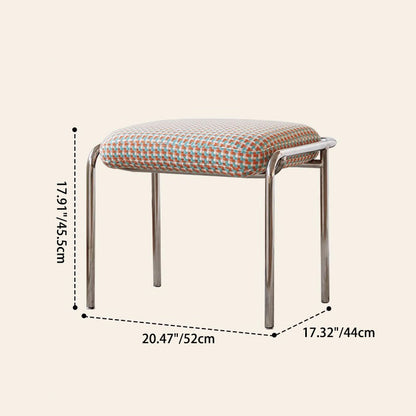 Contemporary Stainless Steel Vanity Stool