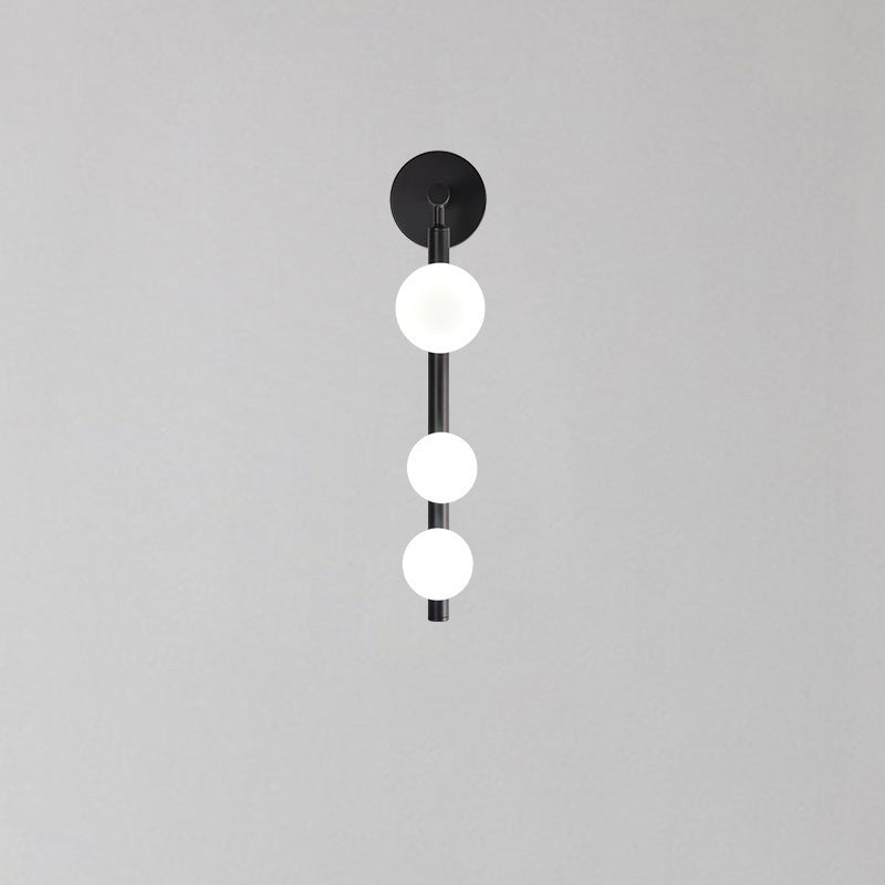 Mid-century Glass Globe Ball Shade 3-Light Wall Sconce Lamp