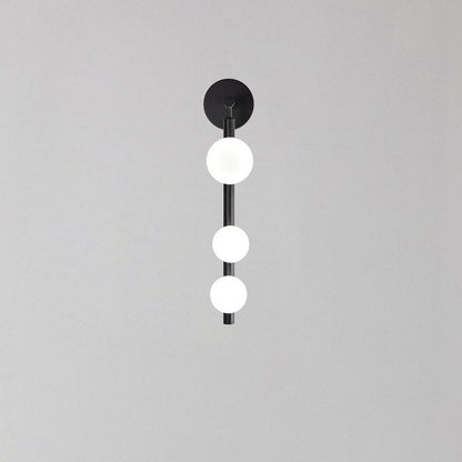 Mid-century Glass Globe Ball Shade 3-Light Wall Sconce Lamp