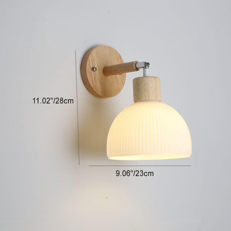 Japanese Flower Pleated 1-Light Wall Sconce Lamp