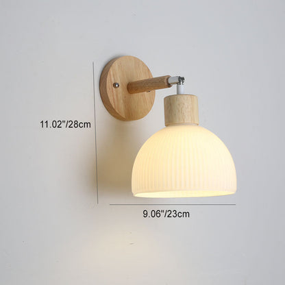 Japanese Flower Pleated 1-Light Wall Sconce Lamp