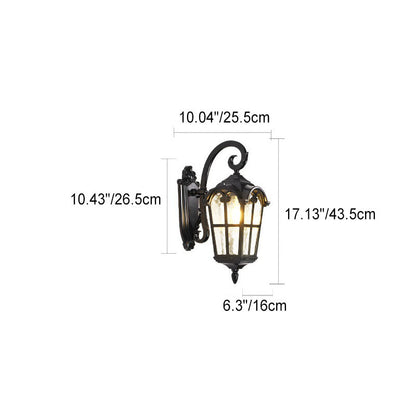 Quadrilateral Shape Aluminum Glass 1-Light Wall Sconce Lamp