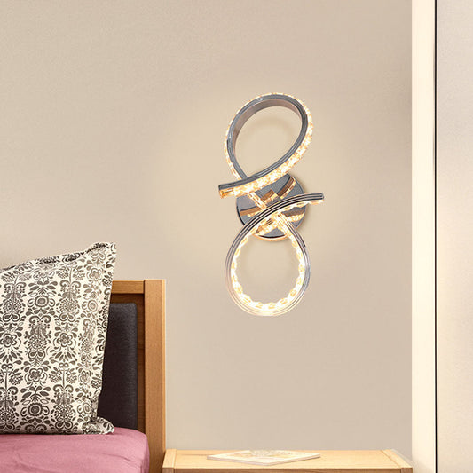 Creative Strip Aluminum Crystal LED Wall Sconce Lamp